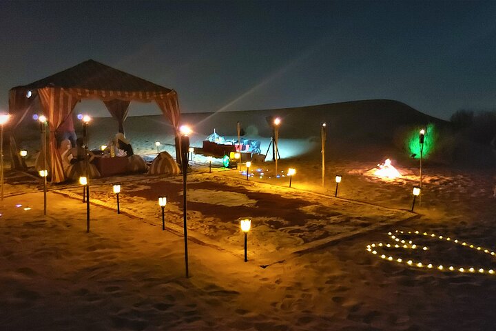 Private Dinner in Dubai Desert with Camel Ride and VIP set up - Image 2