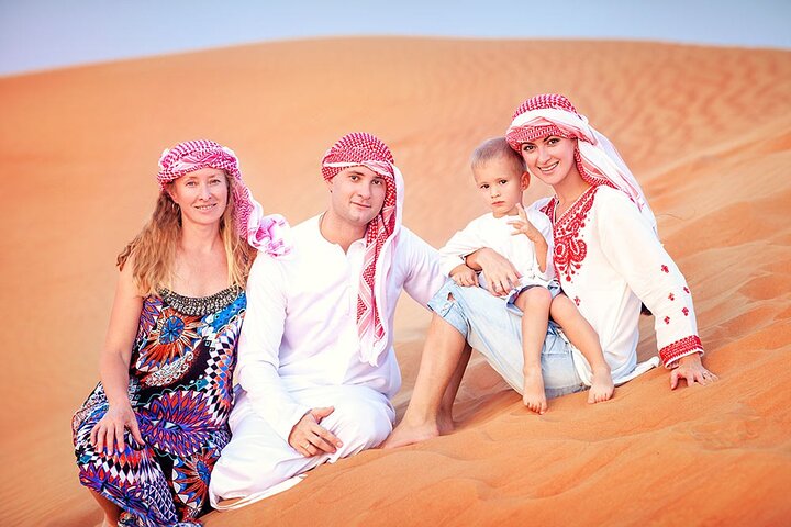 Private Evening Desert Safari BBQ Dinner & Camel Ride & Live Show - Image 1