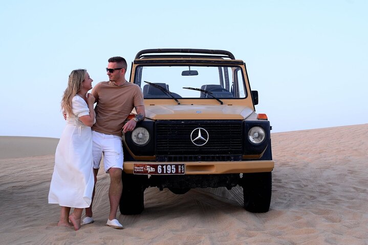 Private Morning Desert Safari in Vintage Mercedes G Class - Image 1