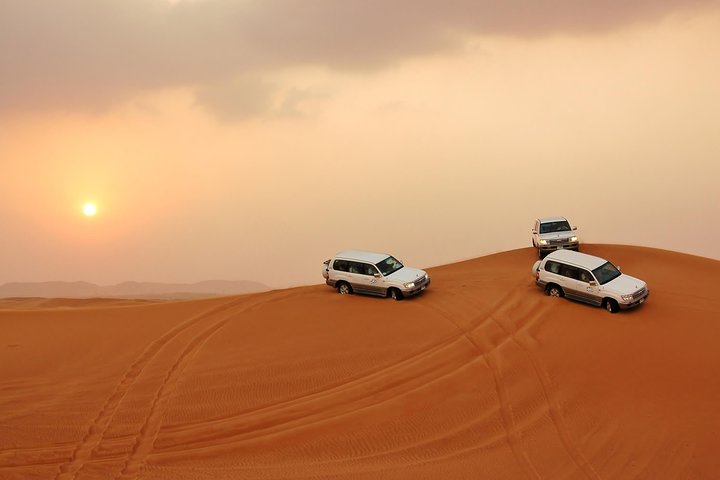 PRIVATE Red Dune Desert Safari, BBQ Dinner, Camel Ride & Falcon Photo - Image 1