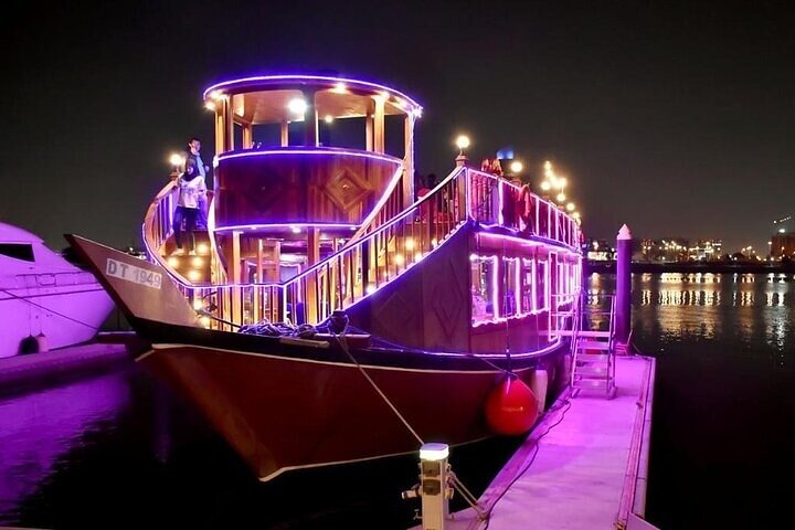 Romantic Dubai Water Canal Cruise with Live Shows and International Buffet - Image 1