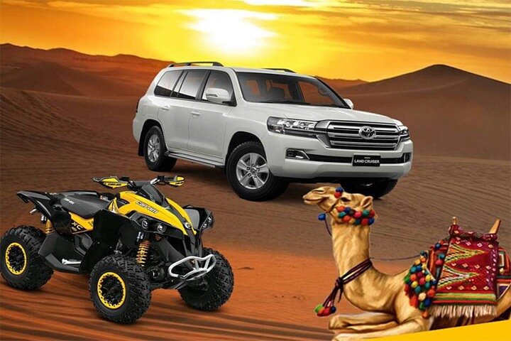 Sunset Desert Safari with BBQ, Camel Ride & Sandboarding - Image 4