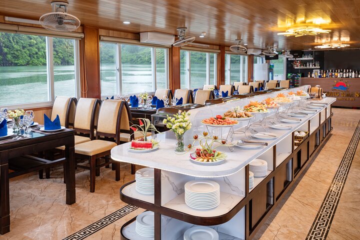 BEST SELLER - Halong 5 Star Day Cruise: Buffet Lunch, Wine& Fruit - Image 4