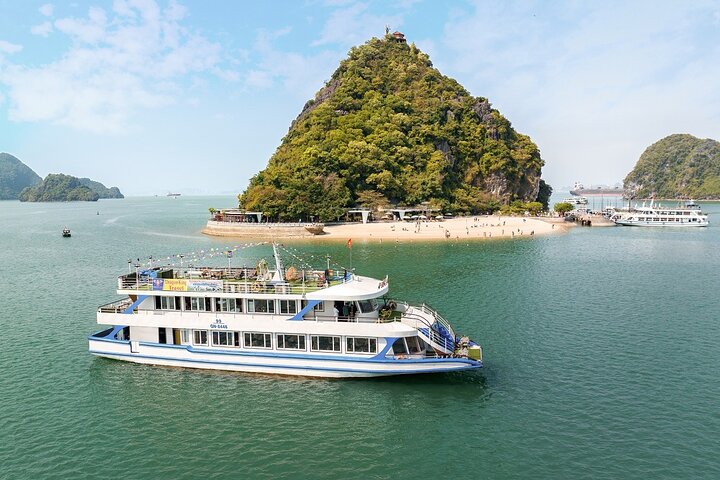 Full Day Ha Long Bay Cruise, Cave, Kayaking, Swimming, Lunch, Bus - Image 1