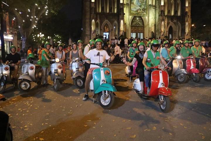 Hanoi Vespa Night Street Food Tour+ Train Street+ Live Music - Image 1