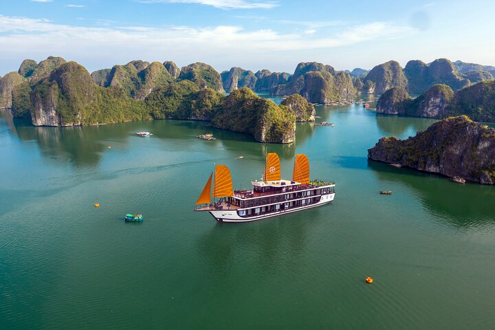 Peony Cruise 5* Lan Hạ Bay 2 days 1 night with 2 ways transfer - Image 1