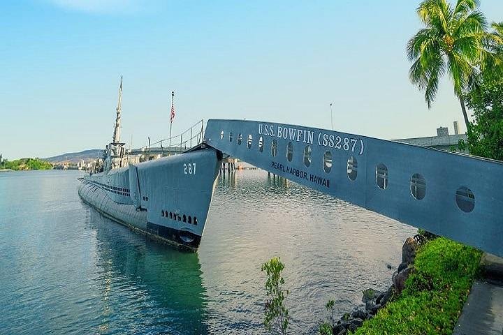 Battleships of WWII at Pearl Harbor Departing from Waikiki - Image 2