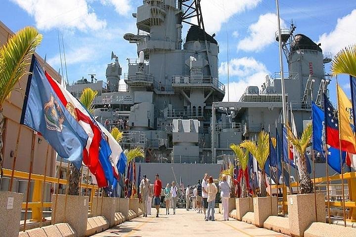 Battleships of WWII at Pearl Harbor from Waikiki - Image 2