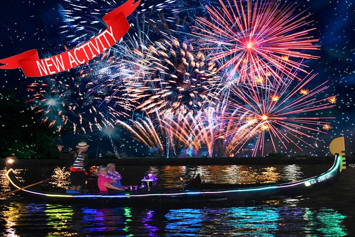 fun fireworks gondola cruise waikiki + hop on hop off bus & more! - Image 1