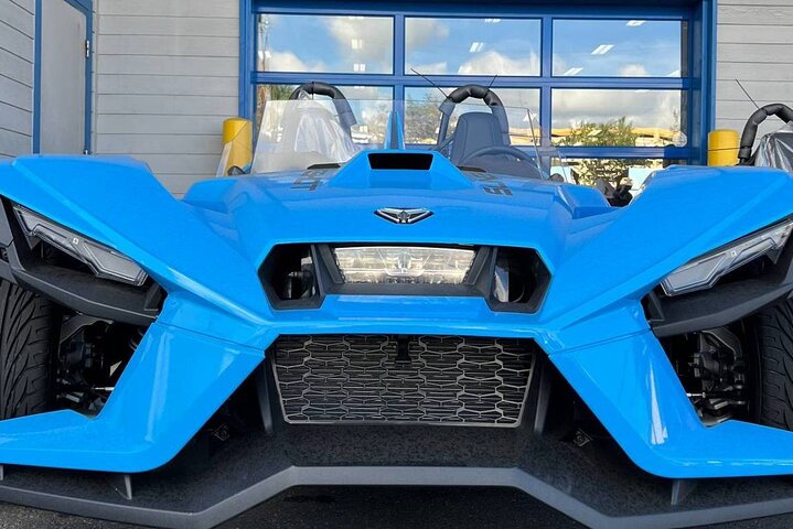 Origamitours | Polaris Sling Shot Rental - SL w/ Tech Package - Metalic Blue - Image 2