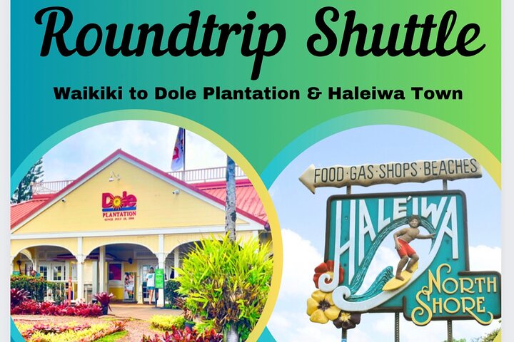 Roundtrip Shuttle From Waikiki to Dole Plantation & Haleiwa Town  - Image 1