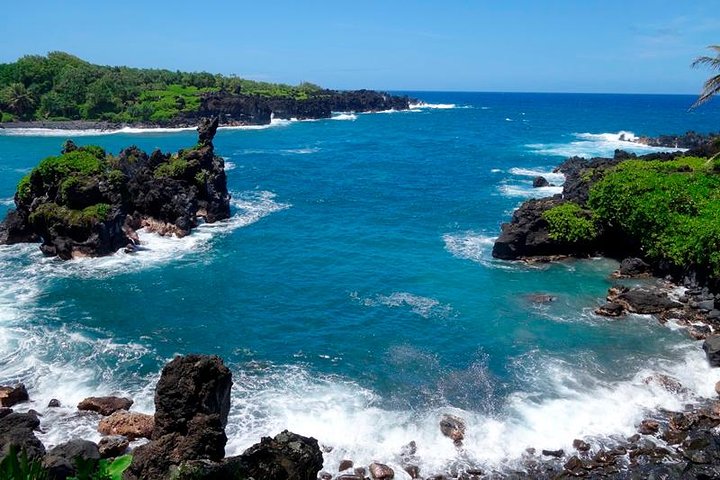 Famous Road to Hana Mercedes van with Waterfalls, Black Sand Beach & Lunch  - Image 1