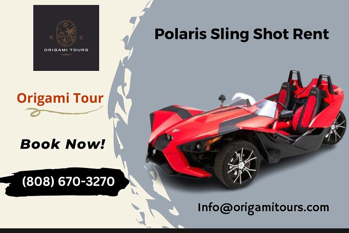 Origamitours | Polaris Sling Shot Rental - SL w/ Tech Package - Metalic Red - Image 1