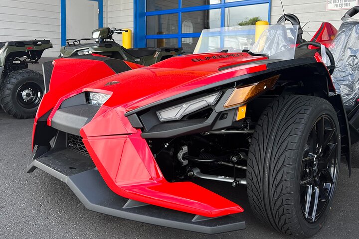 Origamitours | Polaris Sling Shot Rental - SL w/ Tech Package - Metalic Red - Image 2