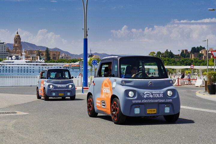  Malaga Highlights by Electric Car with Port Pick up - Image 1
