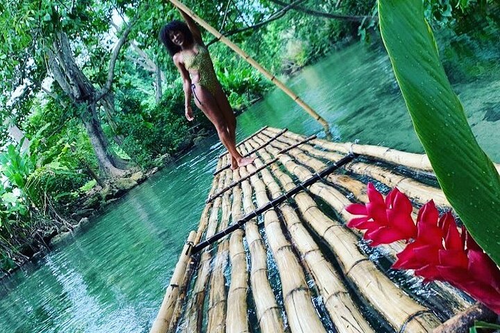Blue Hole, Secret Falls and Bamboo Rafting Private Tour - Image 1