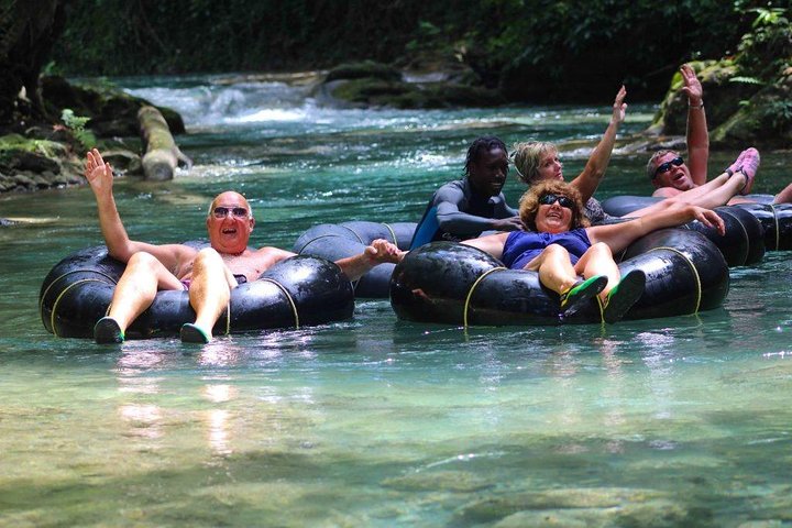 Blue Hole Secret Falls and River Tubing Tour - Image 1