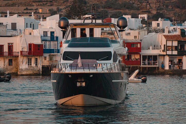 5 hour Private Yacht Cruise in Delos Rhenia Mykonos Azimut 80 - Image 3