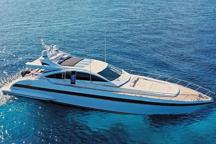 5 hour Private Yacht Cruise in Delos Rhenia Mykonos Mangusta 72 - Image 1