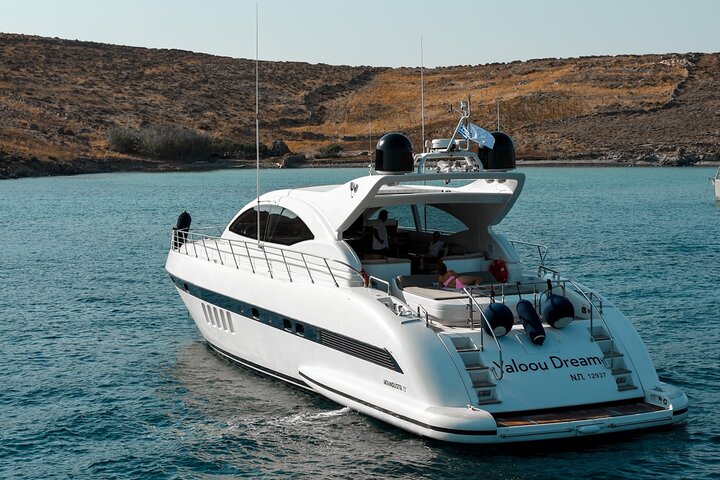 5 hour Private Yacht Cruise in Delos Rhenia Mykonos Mangusta 72 - Image 5