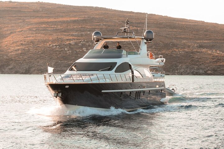 8 hour Private Yacht Cruise in Delos Rhenia Mykonos Azimut 80 - Image 3