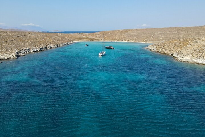 8 hour Private Yacht Cruise in Delos Rhenia Mykonos Scorpion 28 - Image 3
