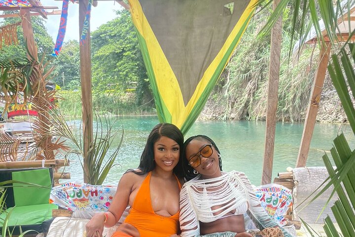 Blue Hole Waterfalls and Bamboo River Rafting Tour from Ocho Rios - Image 1