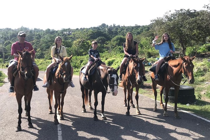 Blue hole waterfalls + horseback riding combo tour from Ocho Rios - Image 1