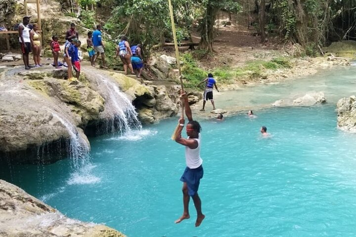 Dunn's River Falls, Blue Hole, Bamboo Rafting, Horseback Combo - Image 2