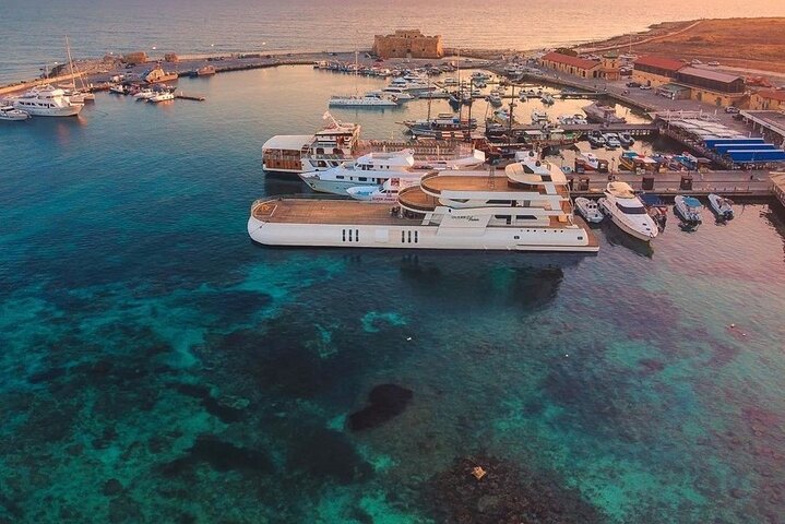 Half Day Private Boat Tour Cyprus Night with Fireworks - Image 1