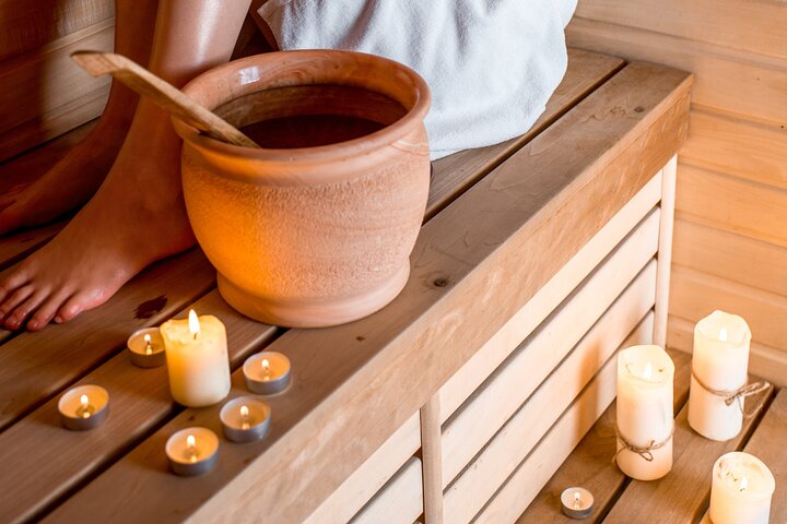 Private Eco Wood Burning Sauna Bathing including Massage with Eucalyptus Leaves  - Image 5
