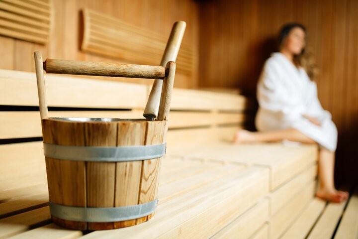 Private Eco Wood Burning Sauna Bathing including Massage with Eucalyptus Leaves  - Image 1
