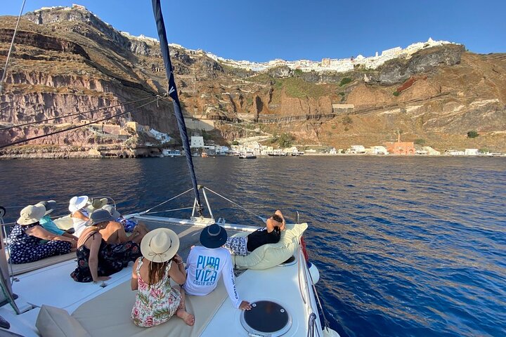 Full Day Santorini Catamaran Private Cruise with meal and transfer - Image 1