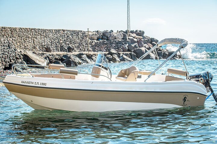 Rent a Boat in Santorini with Free License - Image 1