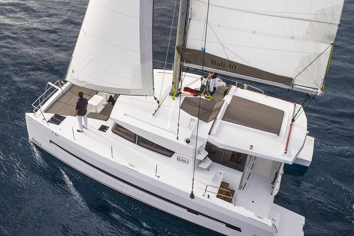 Santorini Luxury Catamaran Private Cruise - Image 1