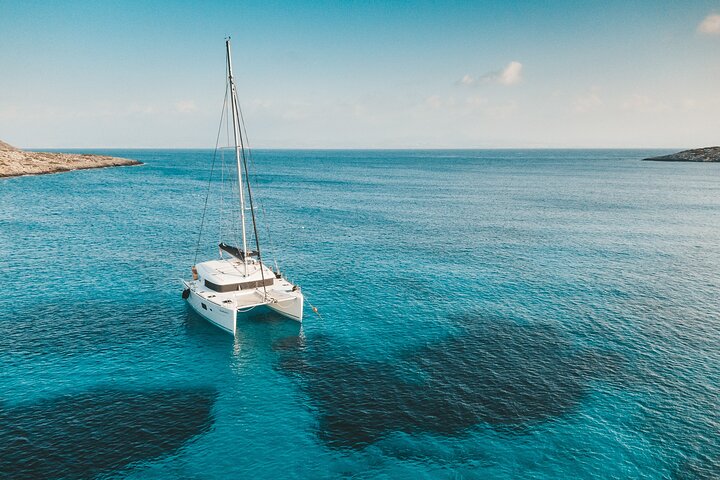 Small Group Santorini Catamaran Cruise up to 15pax with BBQ - Image 1
