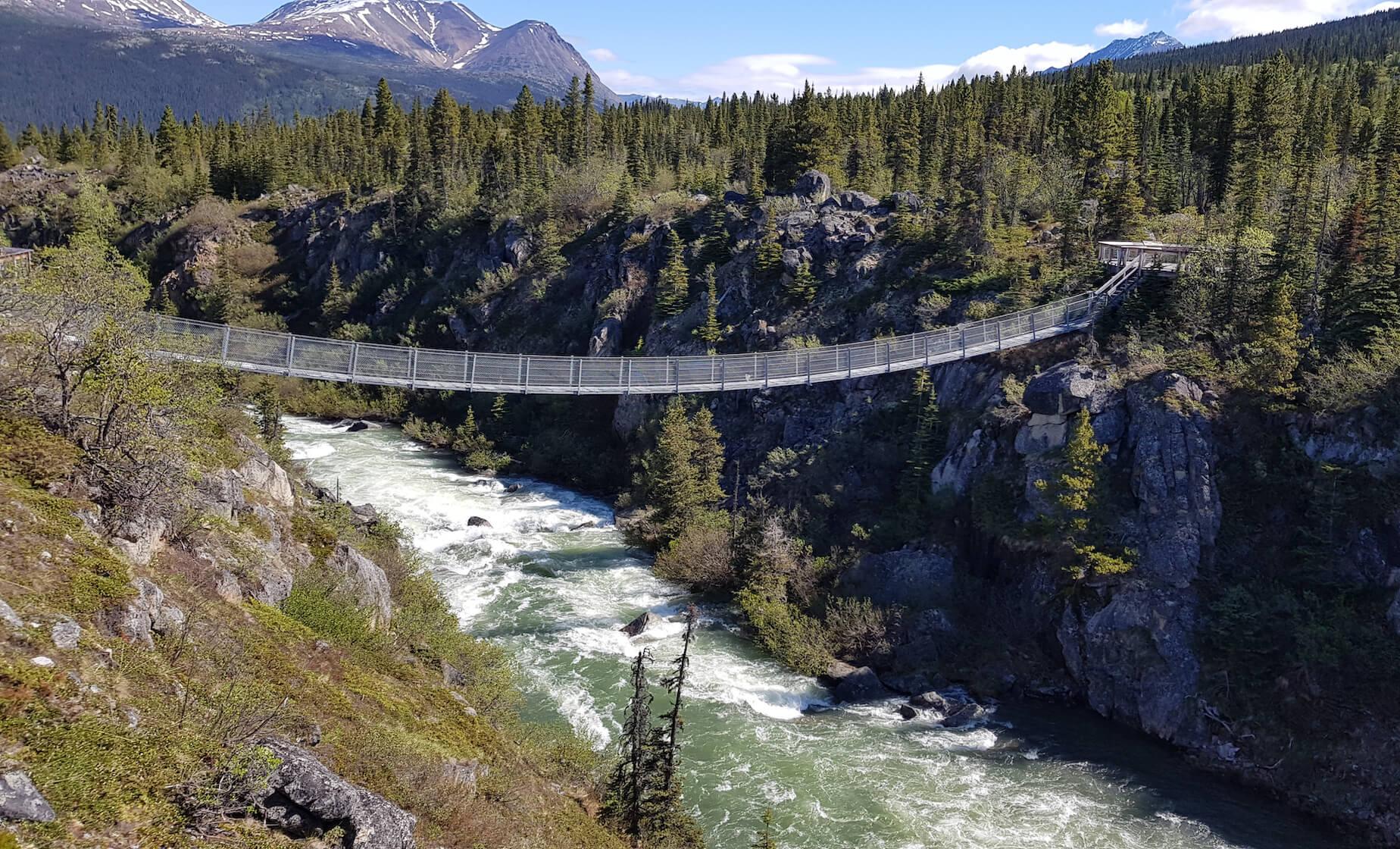 Yukon Suspension Bridge and Waterfall Tour - Image 1