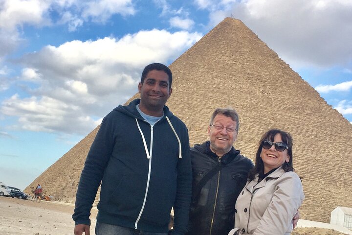 Cairo Airport visit Tour Pyramids & Egyptian Museum & Bazar & Nile Dinner Cruise - Image 1