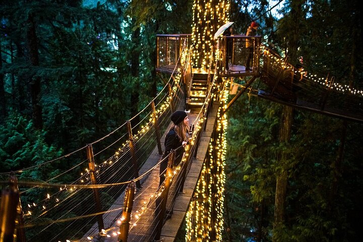 Vancouver Capilano Canyon light and peak of Christmas in Grouse mountain - Image 3