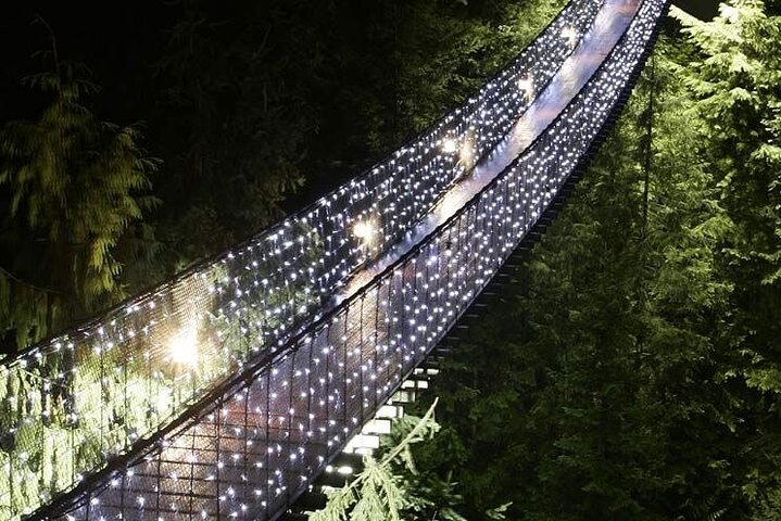 Vancouver Capilano Canyon light and peak of Christmas in Grouse mountain - Image 1