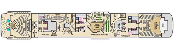 Carnival Paradise Deckplan 9