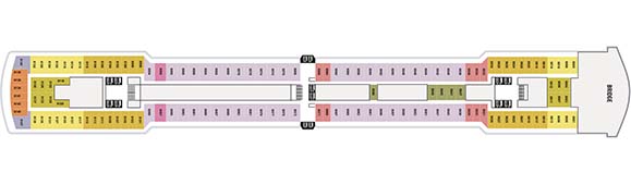 MS Noordam Deckplan 8