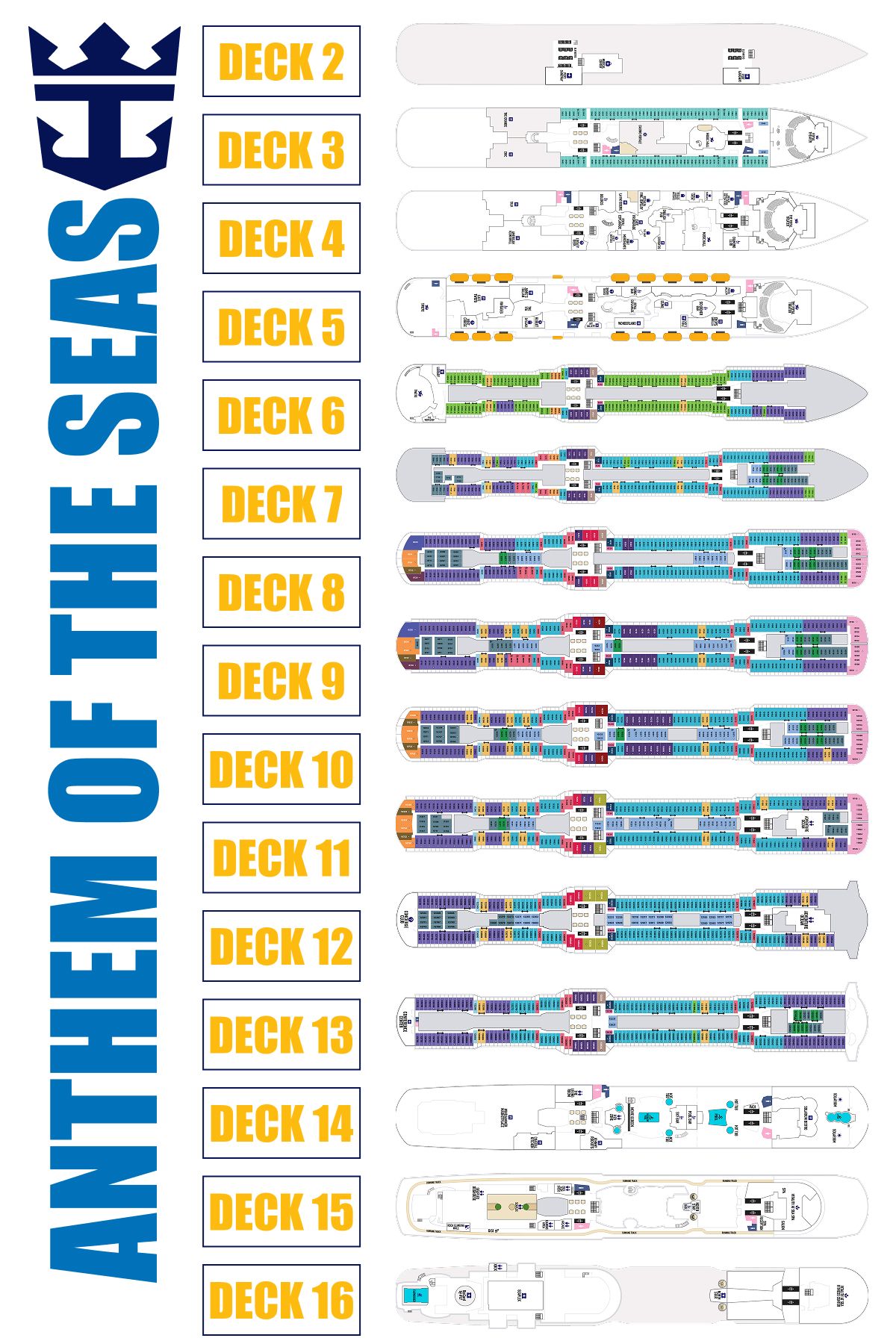 Anthem Of The Seas Deck Plan