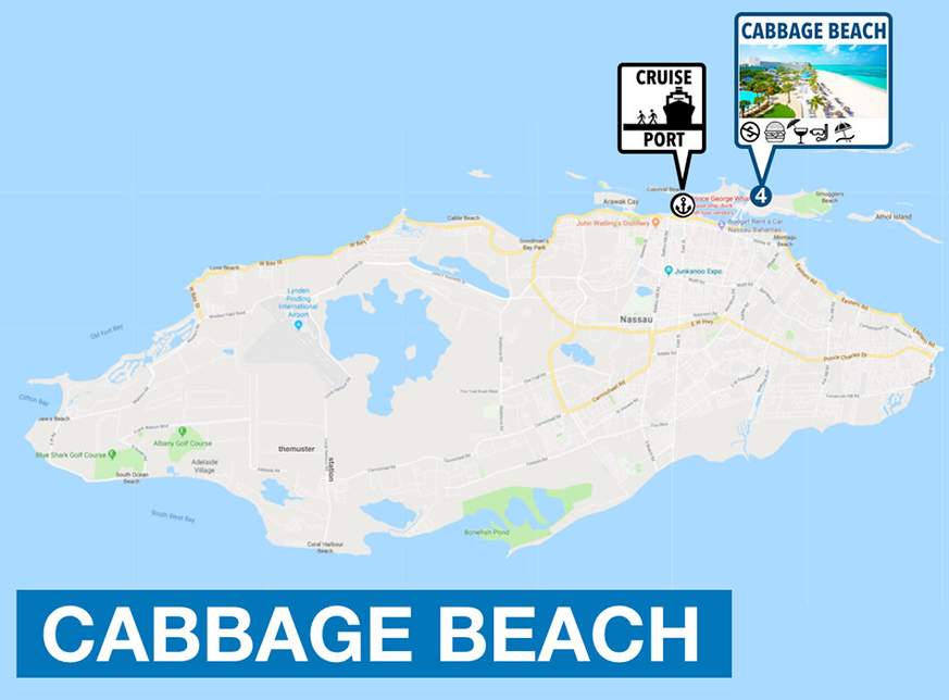 Best Nassau Beach Near Port - Cabbage Beach Map Best Nassau Beach Near Port - Cabbage Beach Map
