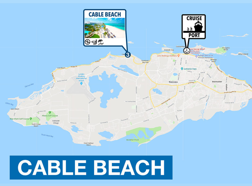 Best Nassau Beach Near Port - Cable Beach Map Best Nassau Beach Near Port - Cable Beach Map