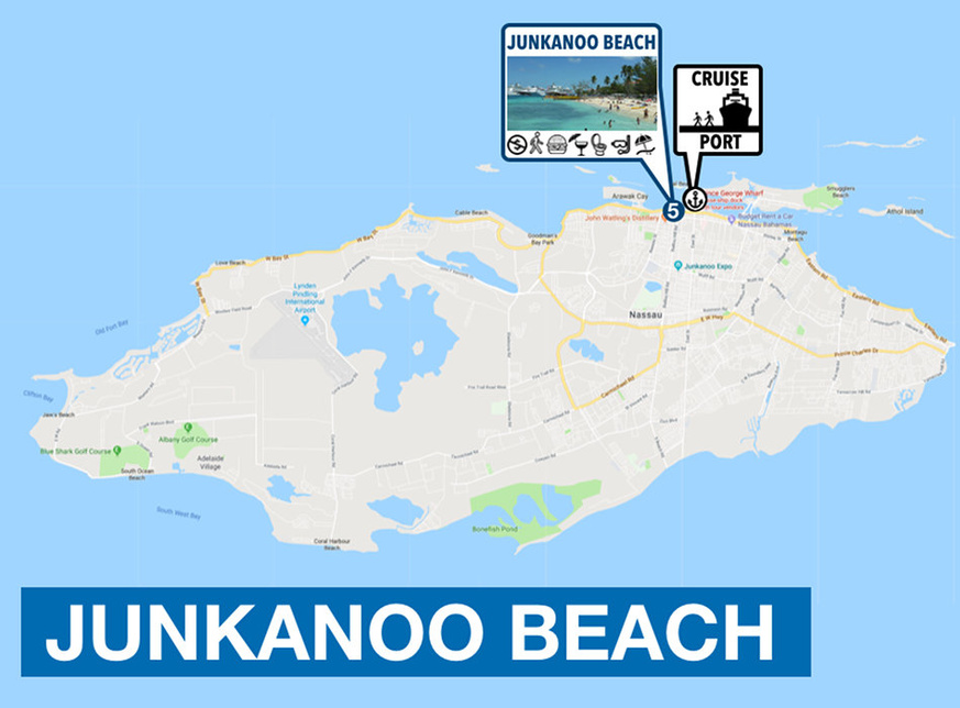 Best Nassau Beach Near Port - Junkanoo Beach Map Best Nassau Beach Near Port - Junkanoo Beach Map