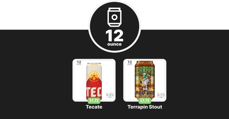 Carnival 12 Ounce Beer Menu Options