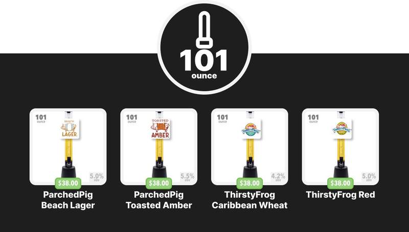 Carnival Beer Growler Menu Options