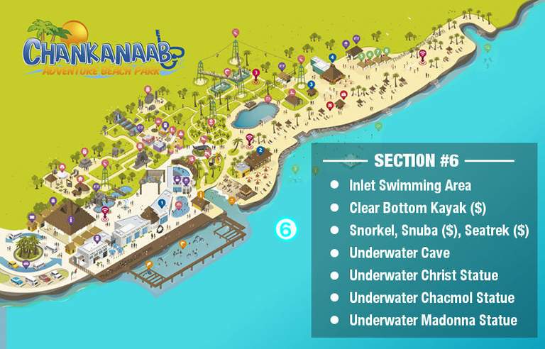 Map of Chankanaab Beach Snorkel & Scuba