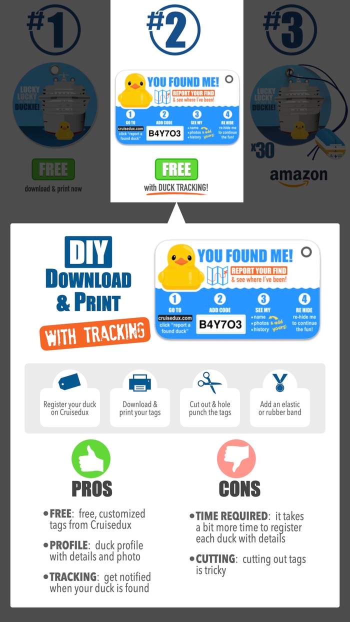 Free Cruise Duck Tags with Tracking Intro